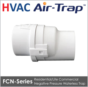 FCN Series White - Waterless HVAC Condensate Trap - HVAC Air-Trap™ - Des Champs Technologies