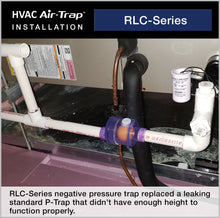 HVAC Air-Trap RLC Series Clear Installation - Waterless HVAC Condensate Trap - Des Champs Technologies