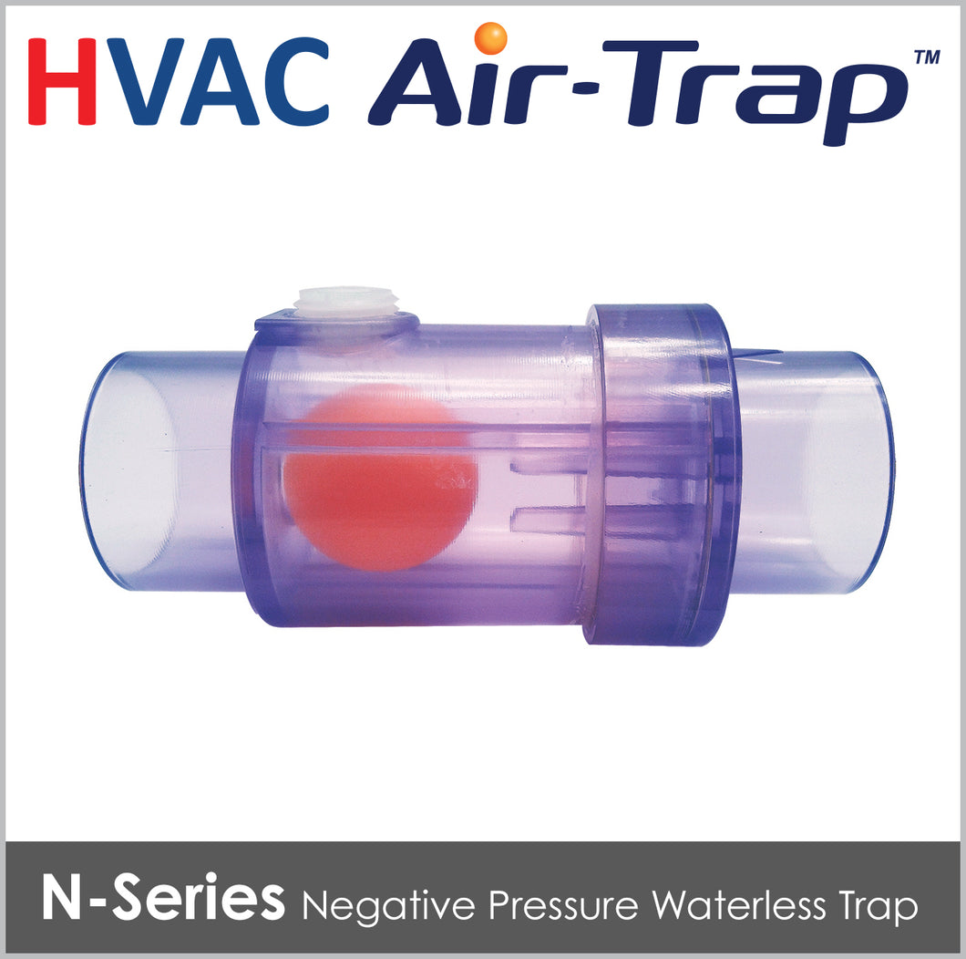 HVAC Air-Trap™ N Series White - Waterless HVAC Condensate Trap - Des Champs Technologies