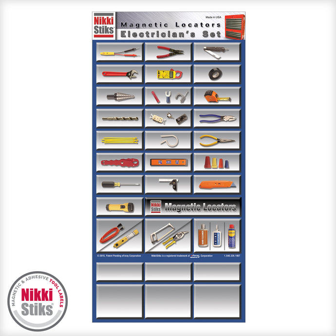 Tool Organization Labels by NikkiStiks® - Electrician's Set: Easily organize your tools in any drawer or cabinet.