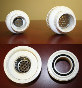 Union-Strainer - Unions with built-in strainer for use with HVAC Condensate Traps. Prevents debris from entering HVAC trap mechanism. Inexpensive and easy to install.
